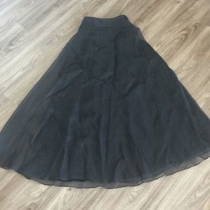 Dana Buchman Black Silk Formal Skirt